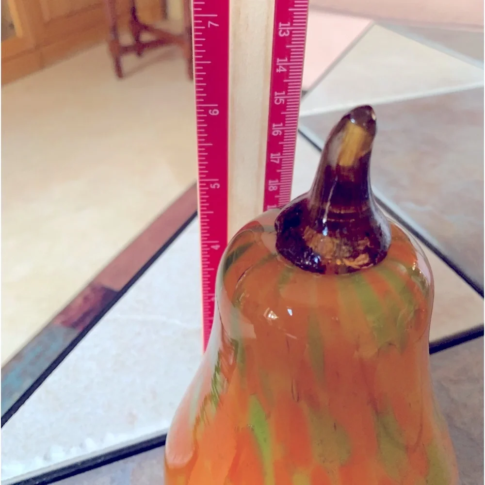 PIER 1 IMPORTS. Green/Orange Glass‎ Pear